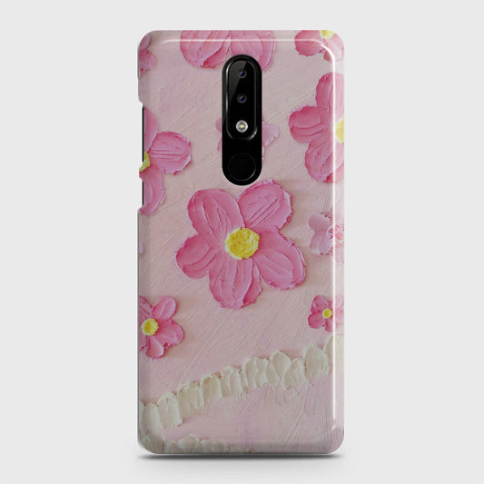 Nokia 3.1 Plus Cover - Floral Series - Design 2 - Pink - Matte Finish - Snap On Hard Case with LifeTime Colors Guarantee