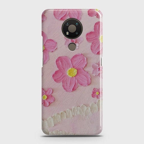 Nokia 3.4 Cover - Floral Series - Design 2 - Pink - Matte Finish - Snap On Hard Case with Life Time Colors Guarantee (Fast Delivery)