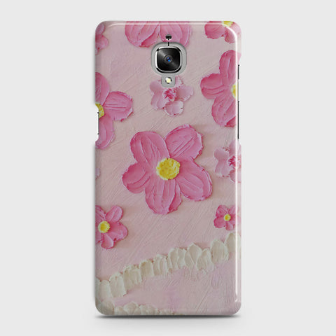 OnePlus 3  Cover - Floral Series - Design 2 - Pink - Matte Finish - Snap On Hard Case with LifeTime Colors Guarantee