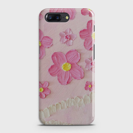 OnePlus 5  Cover - Floral Series - Design 2 - Pink - Matte Finish - Snap On Hard Case with LifeTime Colors Guarantee