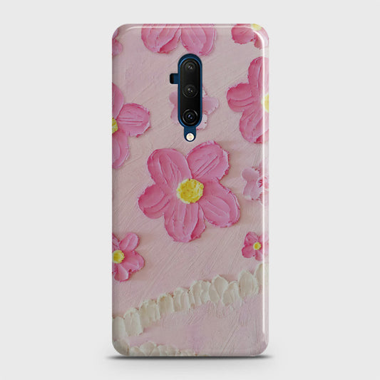 OnePlus 7T Pro  Cover - Floral Series - Design 2 - Pink - Matte Finish - Snap On Hard Case with LifeTime Colors Guarantee