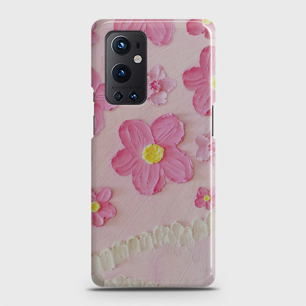 OnePlus 9 Pro  Cover - Floral Series - Design 2 - Pink - Matte Finish - Snap On Hard Case with LifeTime Colors Guarantee