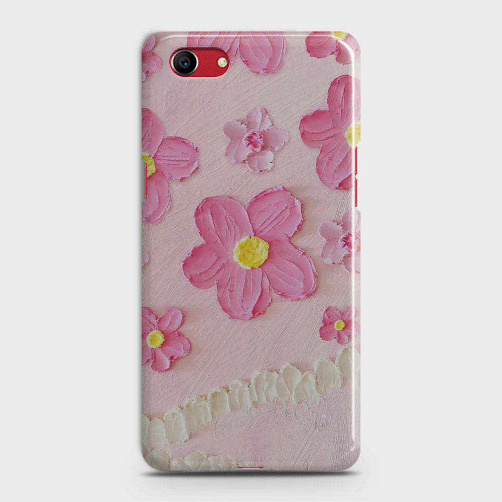 Oppo A1k  Cover - Floral Series - Design 2 - Pink - Matte Finish - Snap On Hard Case with LifeTime Colors Guarantee