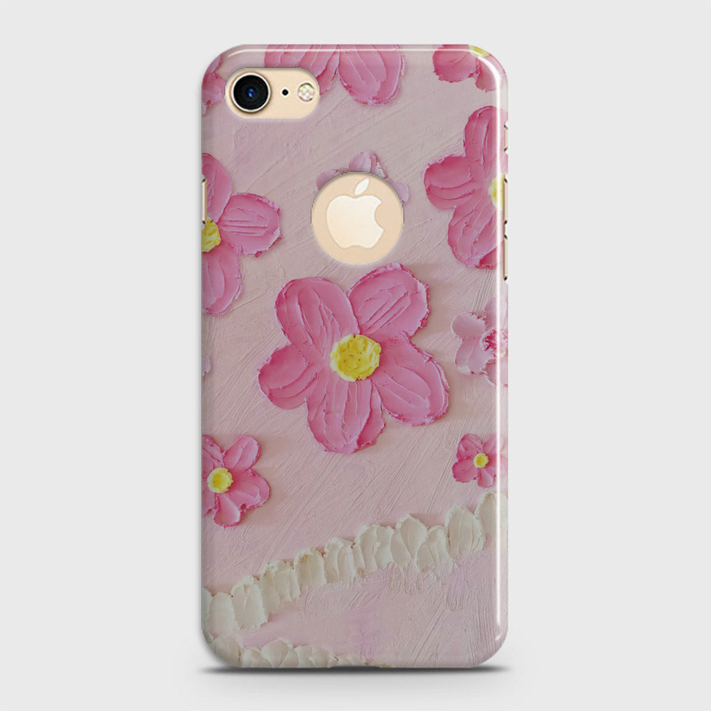 iPhone 7 Cover - Floral Series - Design 2 - Pink - Matte Finish - Snap On Hard Case with LifeTime Colors Guarantee