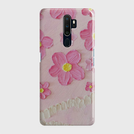 Oppo A5 2020 Cover - Floral Series - Design 2 - Pink - Matte Finish - Snap On Hard Case with LifeTime Colors Guarantee