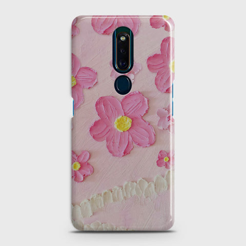 Oppo F11 Pro Cover - Floral Series - Design 2 - Pink - Matte Finish - Snap On Hard Case with LifeTime Colors Guarantee