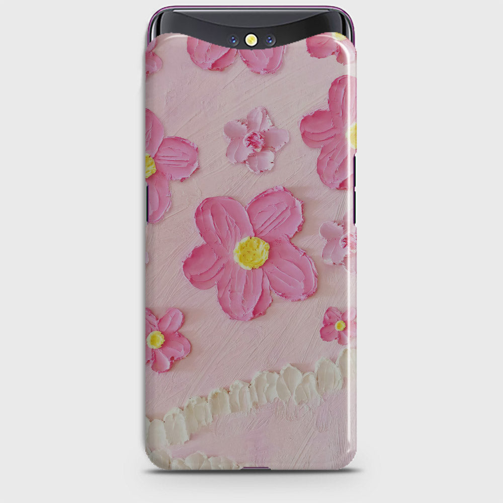 Oppo Find X Cover - Floral Series - Design 2 - Pink - Matte Finish - Snap On Hard Case with LifeTime Colors Guarantee