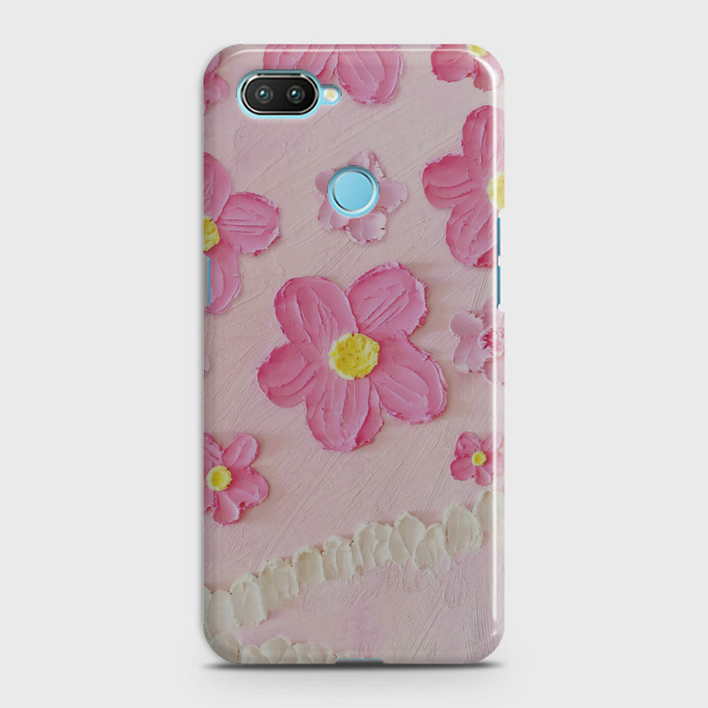 Realme 2 Cover - Floral Series - Design 2 - Pink - Matte Finish - Snap On Hard Case with LifeTime Colors Guarantee