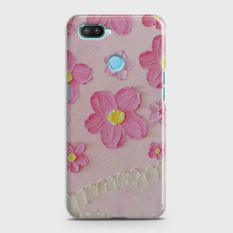 Realme 2 Cover - Floral Series - Design 2 - Pink - Matte Finish - Snap On Hard Case with LifeTime Colors Guarantee