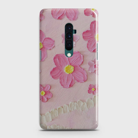 Oppo Reno 10x zoom Cover - Floral Series - Design 2 - Pink - Matte Finish - Snap On Hard Case with LifeTime Colors Guarantee