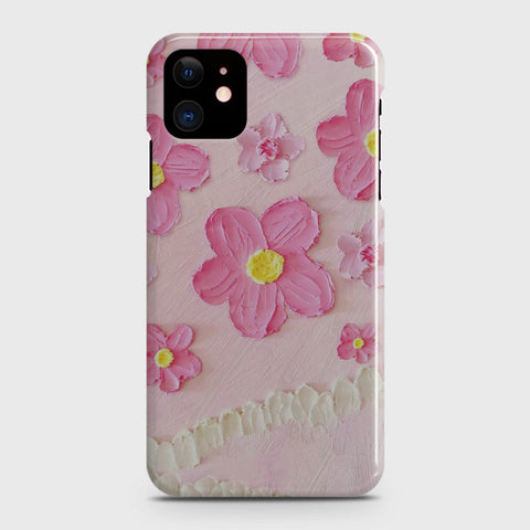 iPhone 12 Cover - Floral Series - Design 2 - Pink - Matte Finish - Snap On Hard Case with LifeTime Colors Guarantee