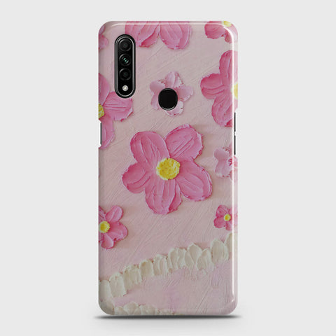 Oppo A8 Cover - Floral Series - Design 2 - Pink - Matte Finish - Snap On Hard Case with LifeTime Colors Guarantee