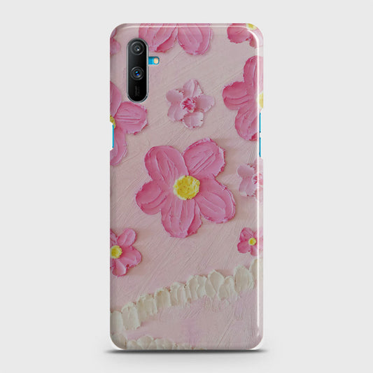 Realme C3 Cover - Floral Series - Design 2 - Pink - Matte Finish - Snap On Hard Case with LifeTime Colors Guarantee