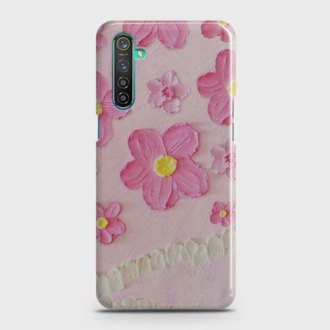 Realme 6s Cover - Floral Series - Design 2 - Pink - Matte Finish - Snap On Hard Case with LifeTime Colors Guarantee