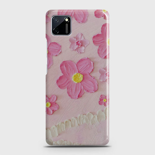 Realme C11 Cover - Floral Series - Design 2 - Pink - Matte Finish - Snap On Hard Case with LifeTime Colors Guarantee