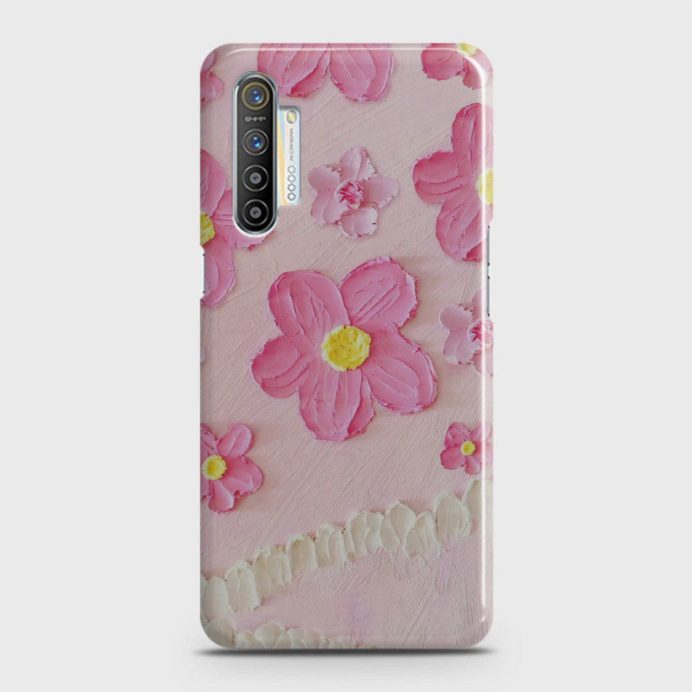 Realme XT Cover - Floral Series - Design 2 - Pink - Matte Finish - Snap On Hard Case with LifeTime Colors Guarantee