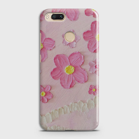 Xiaomi Mi A1 Cover - Floral Series - Design 2 - Pink - Matte Finish - Snap On Hard Case with LifeTime Colors Guarantee