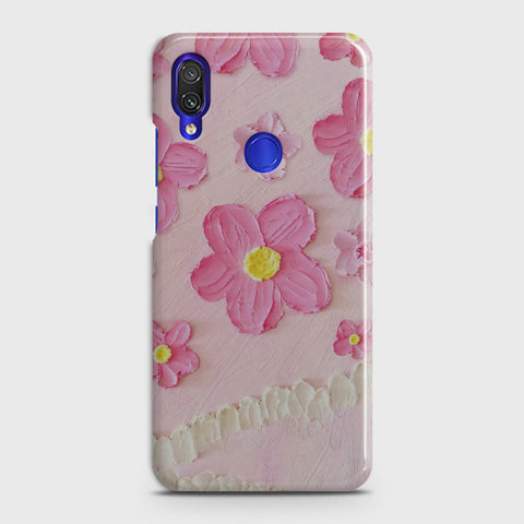 Xiaomi Redmi Note 7 Cover - Floral Series - Design 2 - Pink - Matte Finish - Snap On Hard Case with LifeTime Colors Guarantee