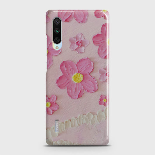 Xiaomi Mi A3 Cover - Floral Series - Design 2 - Pink - Matte Finish - Snap On Hard Case with LifeTime Colors Guarantee