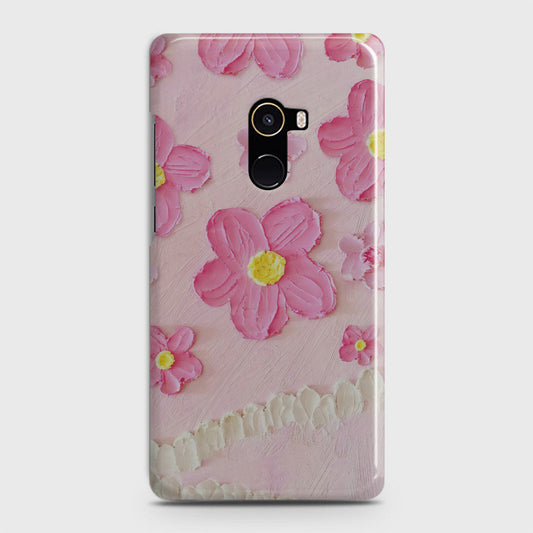 Xiaomi Mi Mix 2 Cover - Floral Series - Design 2 - Pink - Matte Finish - Snap On Hard Case with LifeTime Colors Guarantee