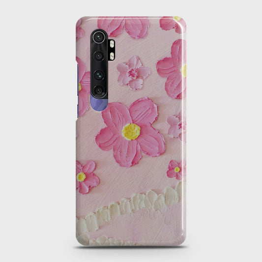 Xiaomi Mi Note 10 Lite Cover - Floral Series - Design 2 - Pink - Matte Finish - Snap On Hard Case with LifeTime Colors Guarantee