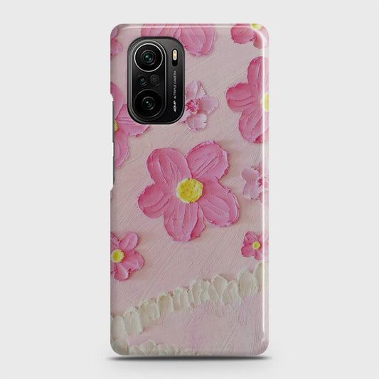 Xiaomi Redmi K40 Pro Cover - Floral Series - Design 2 - Pink - Matte Finish - Snap On Hard Case with LifeTime Colors Guarantee