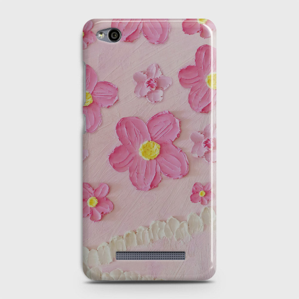 Xiaomi Redmi 4A Cover - Floral Series - Design 2 - Pink - Matte Finish - Snap On Hard Case with LifeTime Colors Guarantee