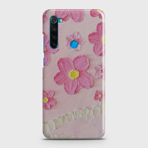 Xiaomi Redmi Note 8 Cover - Floral Series - Design 2 - Pink - Matte Finish - Snap On Hard Case with LifeTime Colors Guarantee