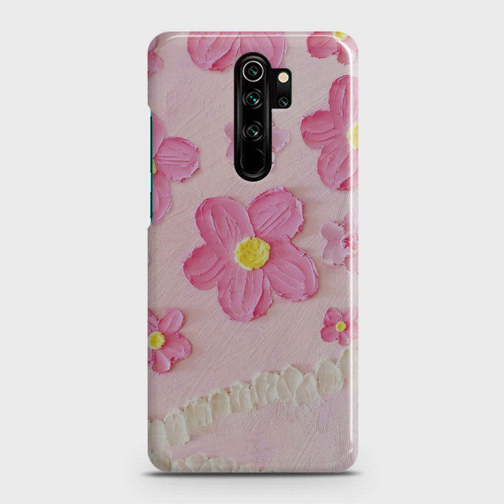 Xiaomi Redmi Note 8 Pro Cover - Floral Series - Design 2 - Pink - Matte Finish - Snap On Hard Case with LifeTime Colors Guarantee