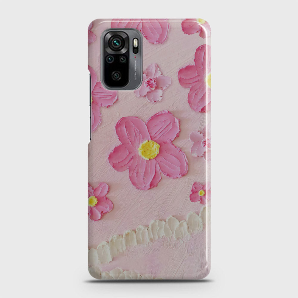 Xiaomi Redmi Note 10 4G Cover - Floral Series - Design 2 - Pink - Matte Finish - Snap On Hard Case with LifeTime Colors Guarantee