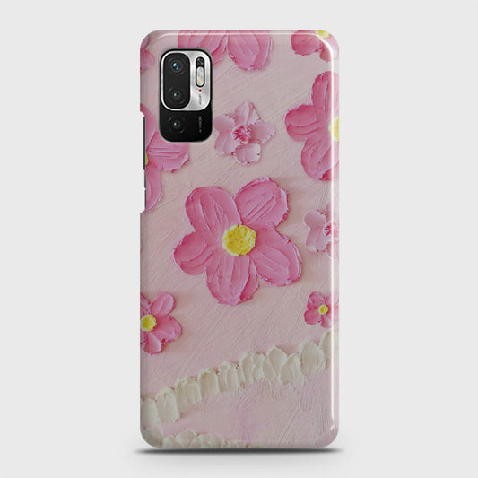 Xiaomi Redmi Note 10 5G Cover - Floral Series - Design 2 - Pink - Matte Finish - Snap On Hard Case with LifeTime Colors Guarantee