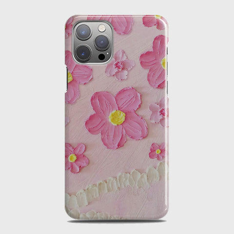 iPhone 12 Pro Max Cover - Floral Series - Design 2 - Pink - Matte Finish - Snap On Hard Case with LifeTime Colors Guarantee