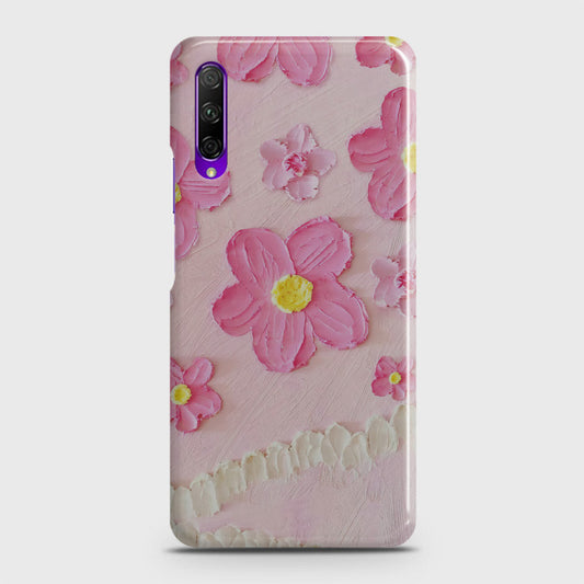 Honor 9X Cover - Floral Series - Design 2 - Pink - Matte Finish - Snap On Hard Case with LifeTime Colors Guarantee