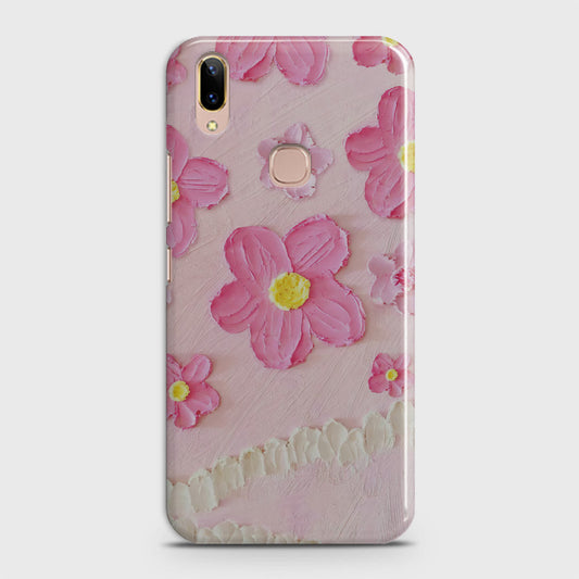 Vivo V9 / V9 Youth Cover - Floral Series - Design 2 - Pink - Matte Finish - Snap On Hard Case with LifeTime Colors Guarantee