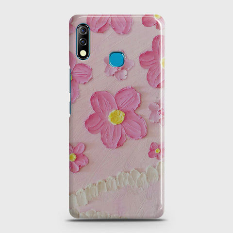 Infinix Hot 8 Lite Cover - Floral Series - Design 2 - Pink - Matte Finish - Snap On Hard Case with LifeTime Colors Guarantee