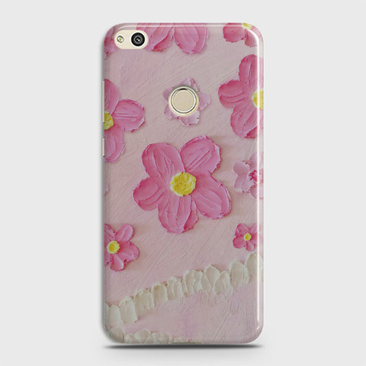 Huawei Honor 8 Lite Cover - Floral Series - Design 2 - Pink - Matte Finish - Snap On Hard Case with LifeTime Colors Guarantee