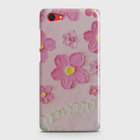 Vivo Y71 Cover - Floral Series - Design 2 - Pink - Matte Finish - Snap On Hard Case with LifeTime Colors Guarantee