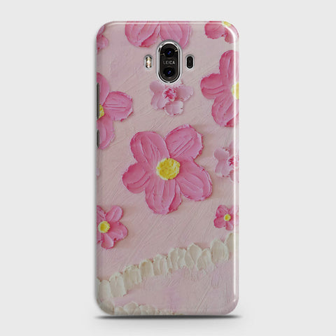 Huawei Mate 10 Cover - Floral Series - Design 2 - Pink - Matte Finish - Snap On Hard Case with LifeTime Colors Guarantee