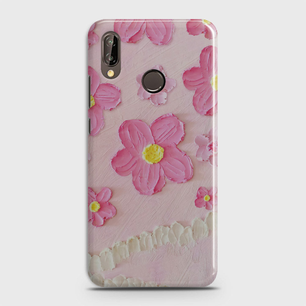 Huawei Nova 3 Cover - Floral Series - Design 2 - Pink - Matte Finish - Snap On Hard Case with LifeTime Colors Guarantee