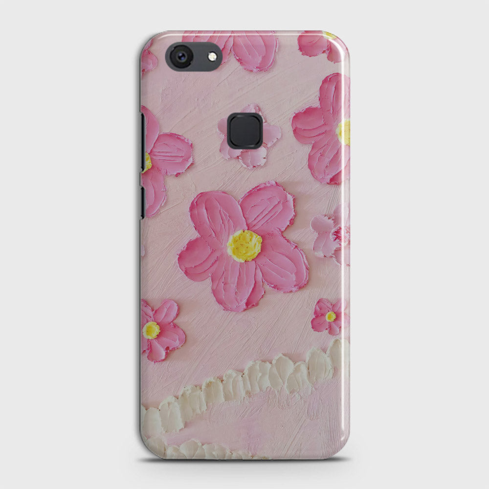 Vivo Y81 Cover - Floral Series - Design 2 - Pink - Matte Finish - Snap On Hard Case with LifeTime Colors Guarantee