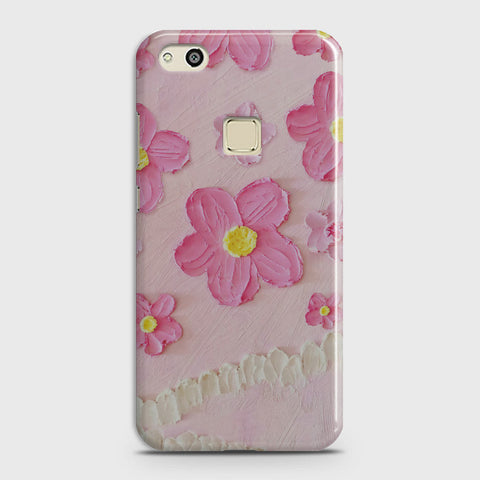 Huawei P10 Lite Cover - Floral Series - Design 2 - Pink - Matte Finish - Snap On Hard Case with LifeTime Colors Guarantee