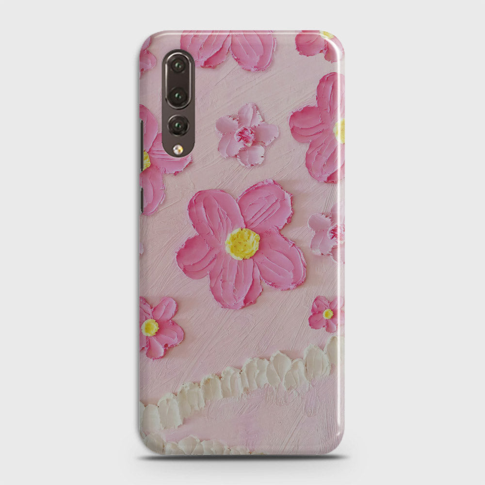 Huawei P20 Pro Cover - Floral Series - Design 2 - Pink - Matte Finish - Snap On Hard Case with LifeTime Colors Guarantee