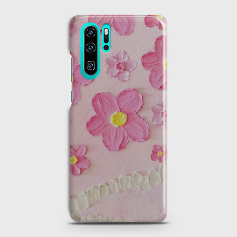 Huawei P30 Pro Cover - Floral Series - Design 2 - Pink - Matte Finish - Snap On Hard Case with LifeTime Colors Guarantee