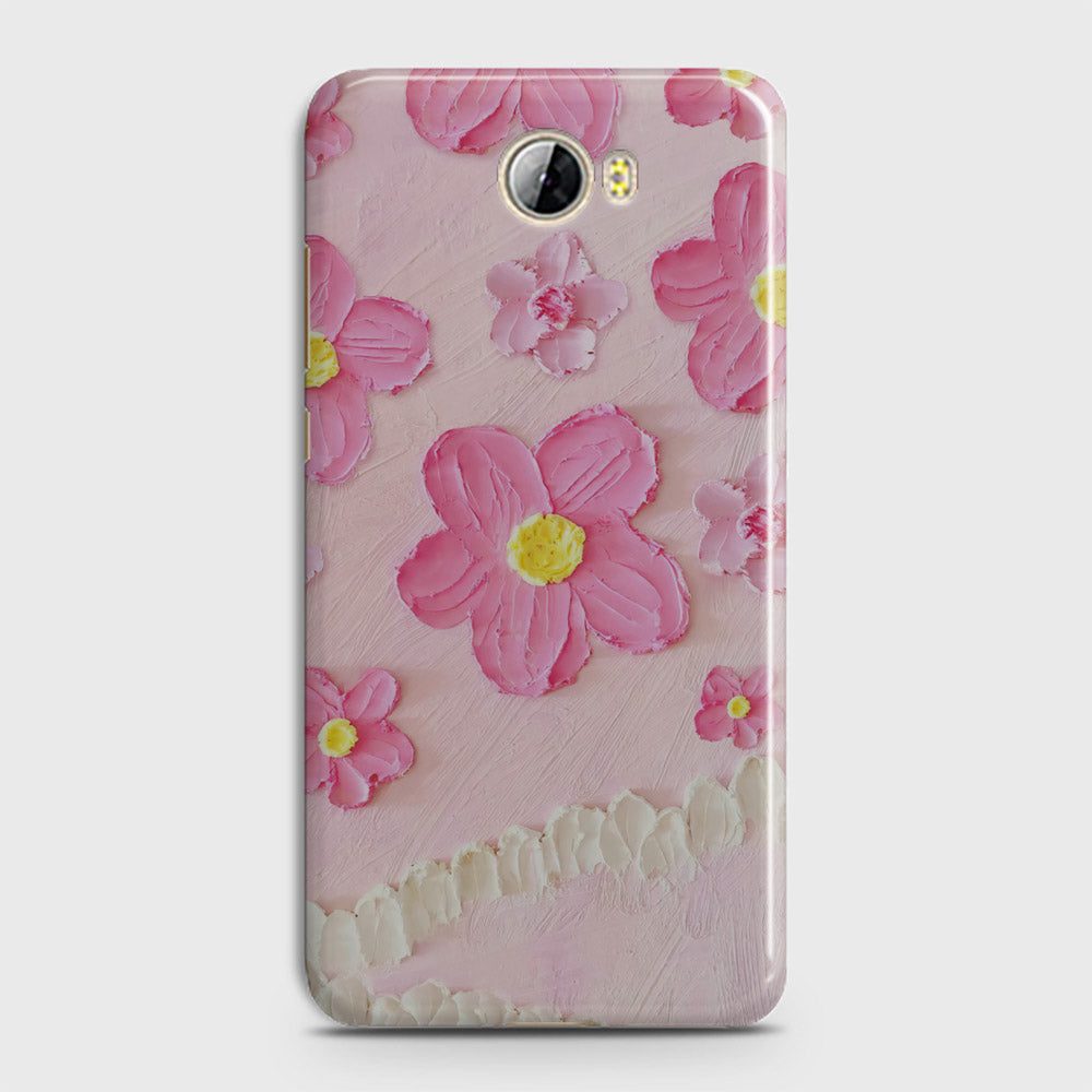 Huawei Y5 II Cover - Floral Series - Design 2 - Pink - Matte Finish - Snap On Hard Case with LifeTime Colors Guarantee