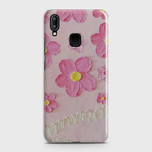 Vivo Y95 Cover - Floral Series - Design 2 - Pink - Matte Finish - Snap On Hard Case with LifeTime Colors Guarantee