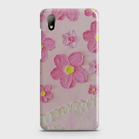 Huawei Y5 2019 Cover - Floral Series - Design 2 - Pink - Matte Finish - Snap On Hard Case with LifeTime Colors Guarantee