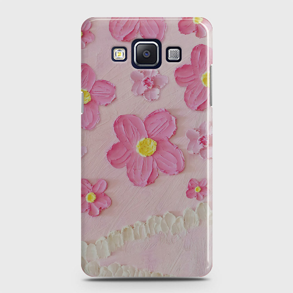 Samsung Galaxy A5 2015 Cover - Floral Series - Design 2 - Pink - Matte Finish - Snap On Hard Case with LifeTime Colors Guarantee