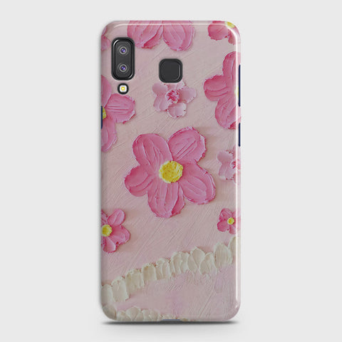 Samsung Galaxy A9 Star Cover - Floral Series - Design 2 - Pink - Matte Finish - Snap On Hard Case with LifeTime Colors Guarantee