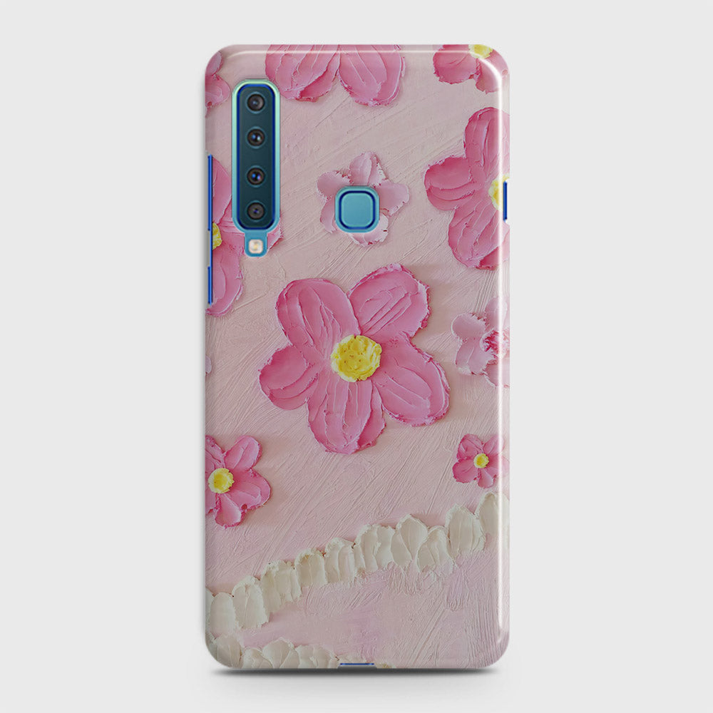 Samsung Galaxy A9s Cover - Floral Series - Design 2 - Pink - Matte Finish - Snap On Hard Case with LifeTime Colors Guarantee