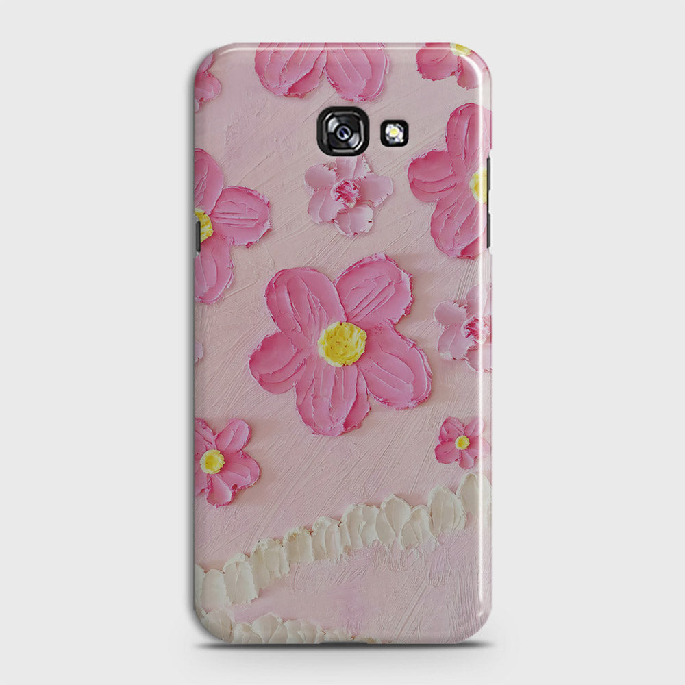 Samsung Galaxy A5 2017 Cover - Floral Series - Design 2 - Pink - Matte Finish - Snap On Hard Case with LifeTime Colors Guarantee